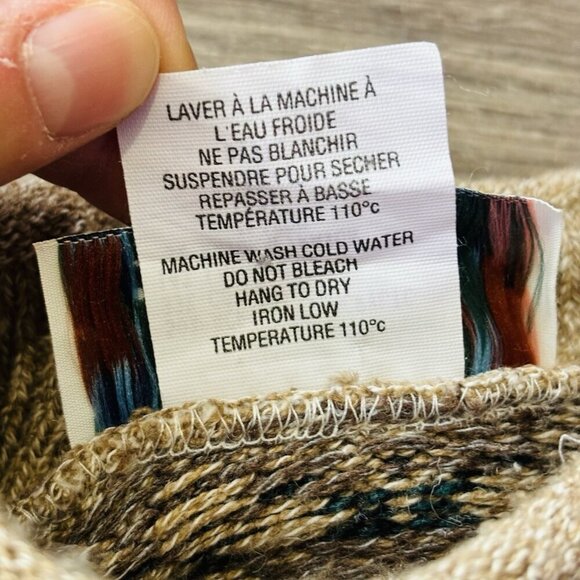 Vintage Ilanco Fair Isle Sweater Womens Small Purple Green Knit Pullover Jumper - Picture 12 of 16